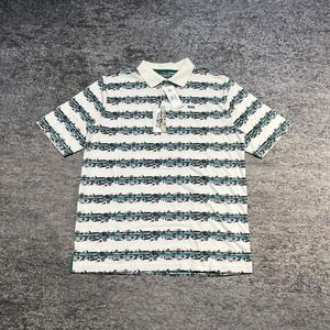 NWT VTG Enyce Polo Shirt Mens XL White Surf Hawaiian Grunge Y2K